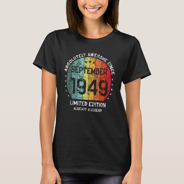 Camiseta Absolutamente asombroso desde septiembre de 1949 H (Anverso)