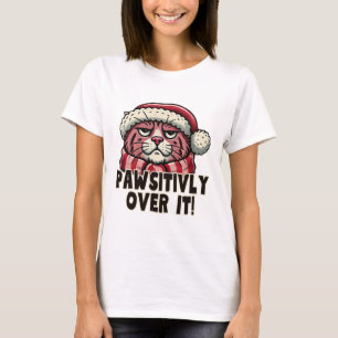 Camiseta Absolutamente Harto Divertido Gato Rosa Gruñón Nav