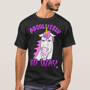 Camiseta Absolutamente nada divertido unicornio rosa gruñón