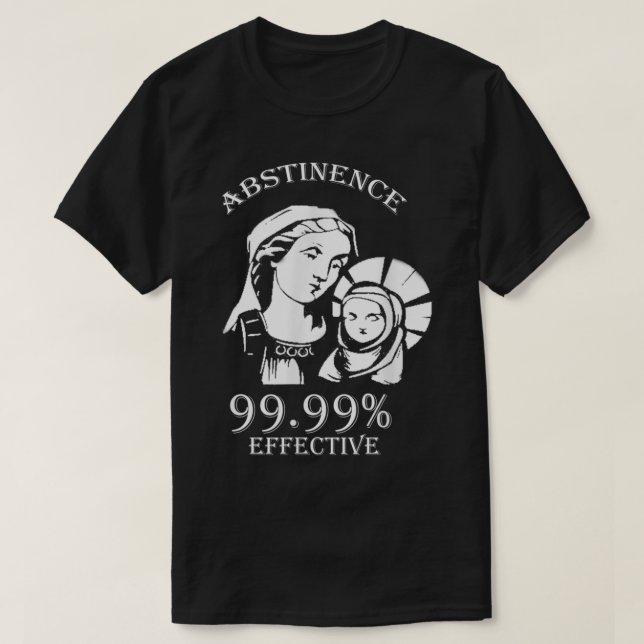 Camiseta Abstinencia 99.99 Navidades graciosos efectivos de (Diseño del anverso)