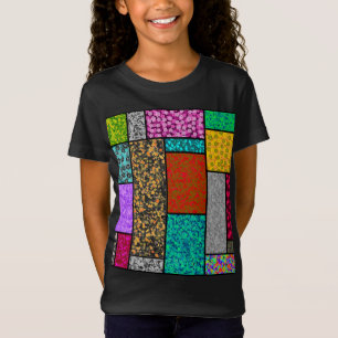 Camiseta Abstracción de diseño gráfico floral Mondrian