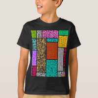 Abstracción de diseño gráfico floral Mondrian