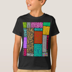 Camiseta Abstracción de diseño gráfico floral Mondrian