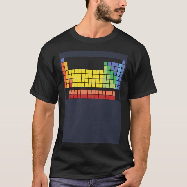 Camiseta Abstract and colourful periodic table (Anverso)