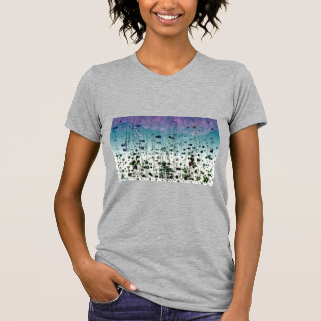 Camiseta Abstract Aqua II Morado y Negro (Anverso)