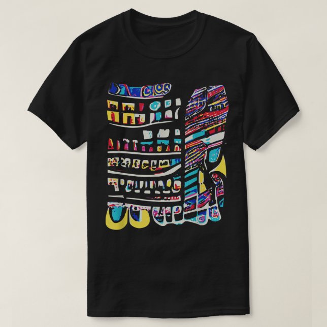 Camiseta Abstract Art Country Abstract Shapes Music Graphic (Diseño del anverso)