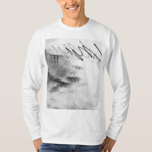 Camiseta Abstract Black and White Light Trails Long Exposur (Anverso)