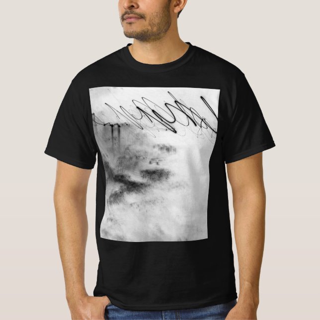 Camiseta Abstract Black and White Light Trails Long Exposur (Anverso)