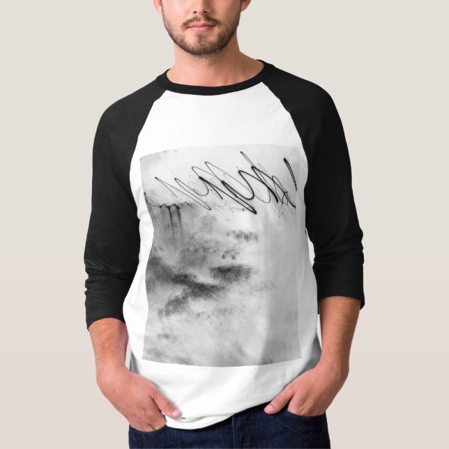 Camiseta Abstract Black and White Light Trails Long Exposur (Anverso)