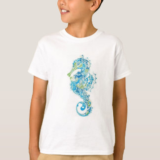 Camiseta Abstract Blue Seahorse