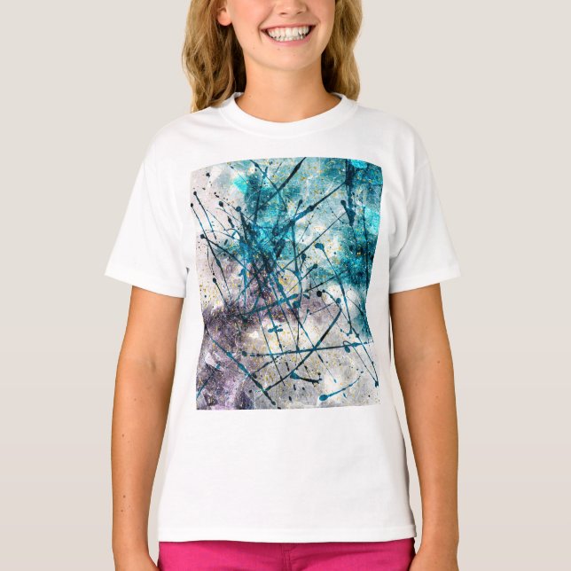 Camiseta Abstract blue strokes (Anverso)