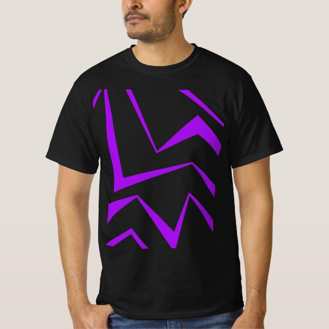 Camiseta Abstract, bold, vibrant geometric zigzag pattern (Anverso)