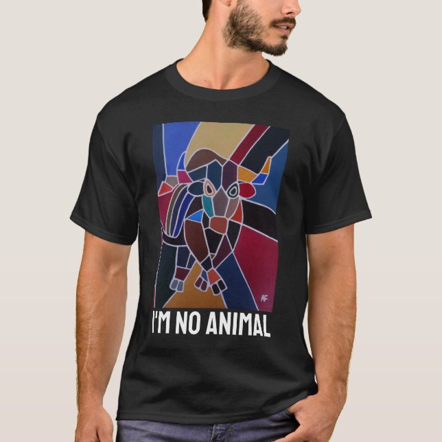 Camiseta Abstract Bull Painting by Alfred Fox (Anverso)