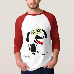 Camiseta Abstract Dog Mens Raglan T-Shirt
