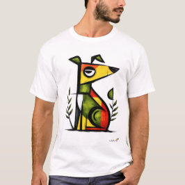 Camiseta Abstract Expressionist Dog Modern Animal Art