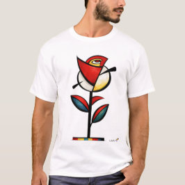 Camiseta Abstract Expressionist Rose Modern Floral Art