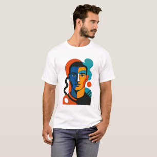Camiseta Abstract Face T-Shirt Tee gráfico de arte pop mo