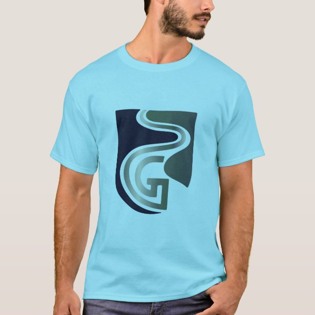 Camiseta Abstract G Letter Modern Minimalist T-Shirt (Anverso)