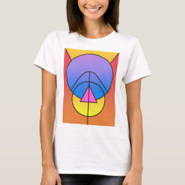 Camiseta Abstract Geometric Circles Line Colorful