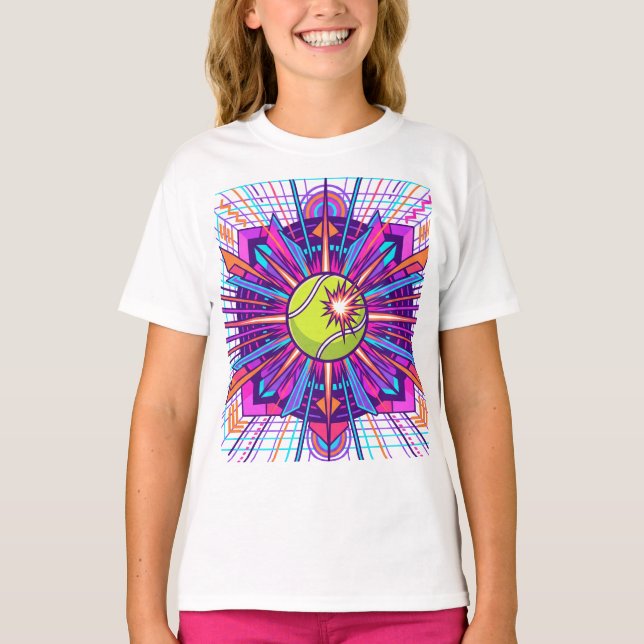 Camiseta Abstract Geometric Padel Ball Sports Illustration (Anverso)