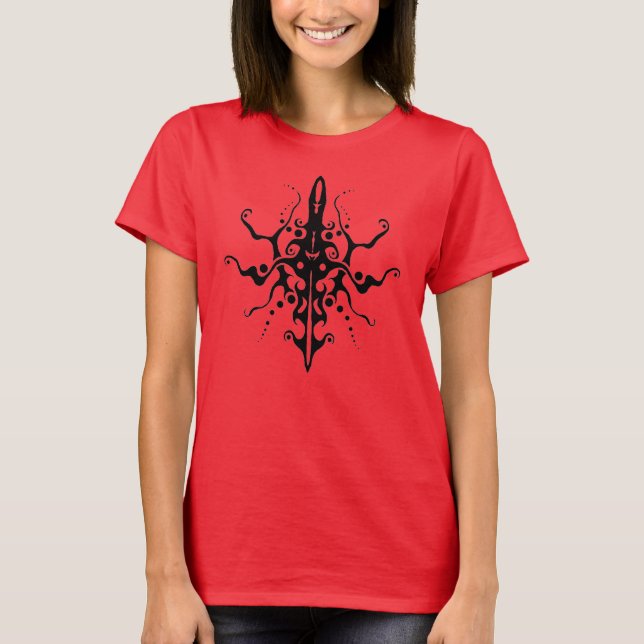 Camiseta Abstract Mask Tribal Tattoo - negro (Anverso)