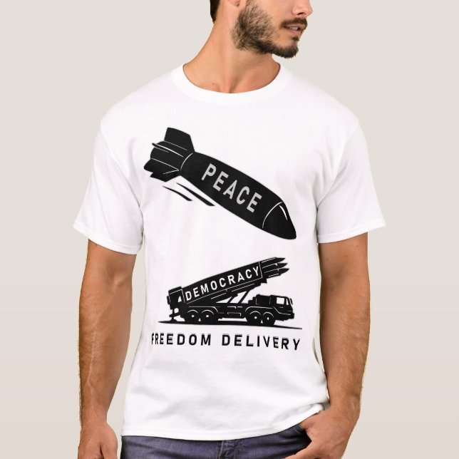 Camiseta Abstract Peace Freedom Delivery Minimalist Art  (Anverso)
