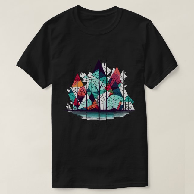 Camiseta Abstract Pine Trees (Diseño del anverso)