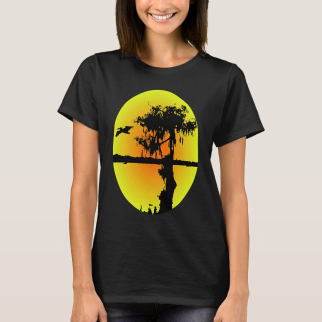 Camiseta Abstract Silhouette Pelican Cypress Swamp (Anverso)