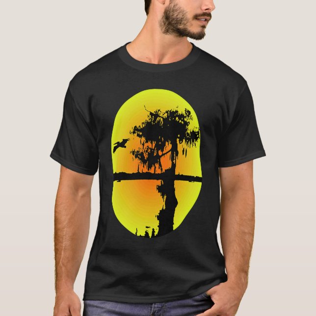 Camiseta Abstract Silhouette Pelican Cypress Swamp (Anverso)