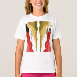 Camiseta Abstract Smoke Burst – Red & Yellow Energy Art
