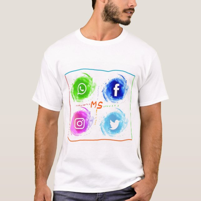 Camiseta abstract-social-media-acuarela-iconos-set_1055-44 (Anverso)