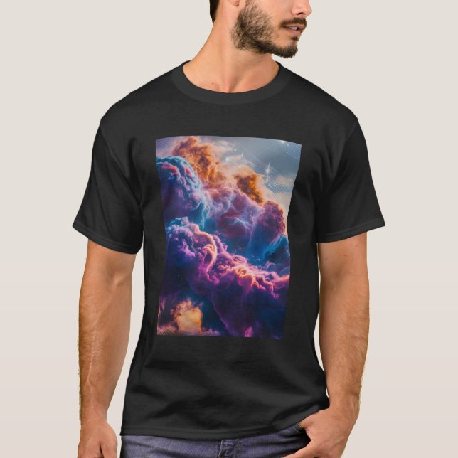 Camiseta Abstract Space Nebula Art - Colorful Cosmic (Anverso)