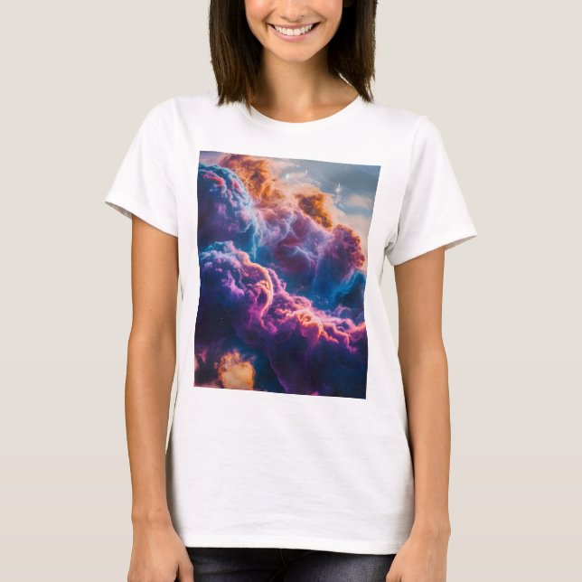 Camiseta Abstract Space Nebula Art - Colorful Cosmic (Anverso)