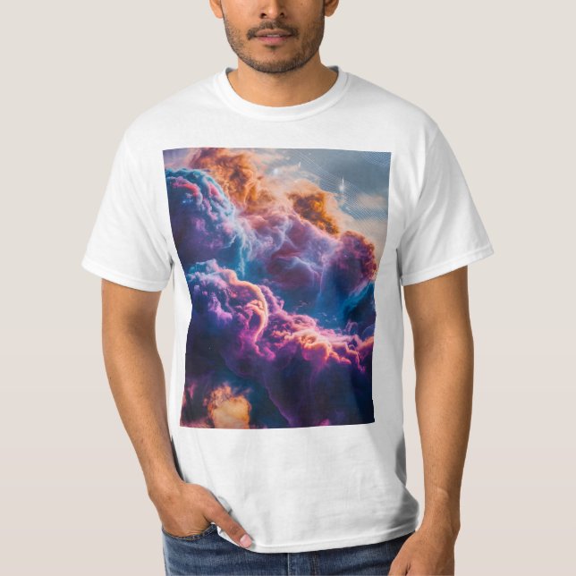 Camiseta Abstract Space Nebula Art - Colorful Cosmic (Anverso)