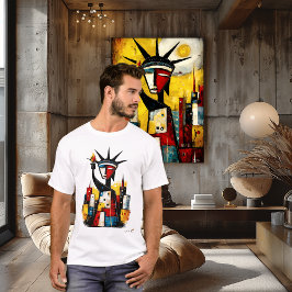 Camiseta Abstract Statue of Liberty | Modern Expressionism