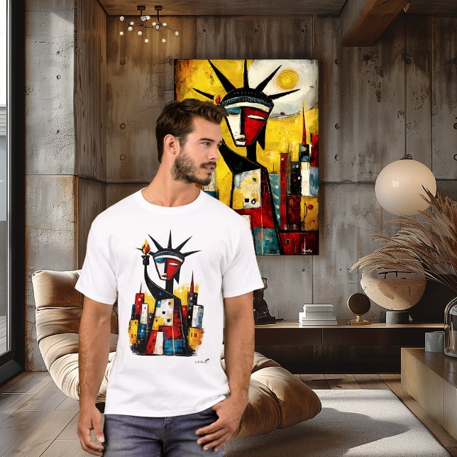 Camiseta Abstract Statue of Liberty | Modern Expressionism (Subido por el creador)