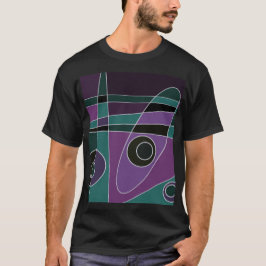 Camiseta Abstract Surfing Verde azulada Purple