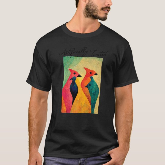 Camiseta Abstract Tropical Birds Op (Anverso)