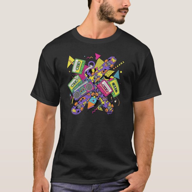 Camiseta Abstract Urban Vibes with Retro Colors (Anverso)
