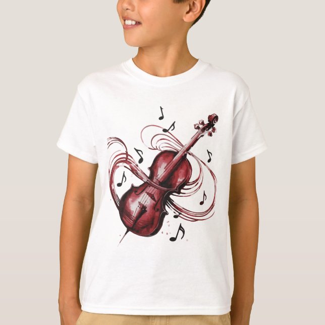 Camiseta Abstract violin basic children's (Anverso)