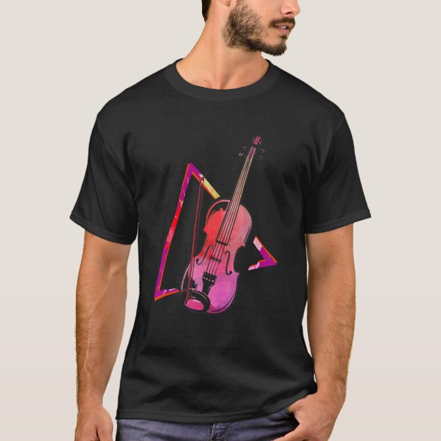Camiseta Abstract Violin Fiddle Orchestra Violinist (Anverso)