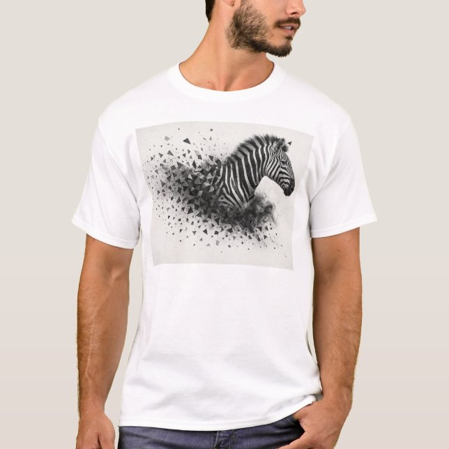 Camiseta Abstract Zebra Burst para Hombres (Anverso)