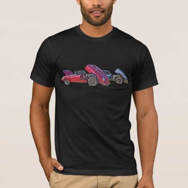 Camiseta abstracta clásica de coche tipo E (Anverso)