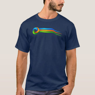 Camiseta abstracta de cinta de remolino colorida
