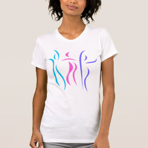 Camiseta abstracta de los bailarines
