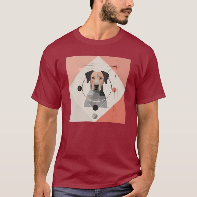 Camiseta Abstracta De Perro Para Los Amantes Del P (Anverso)