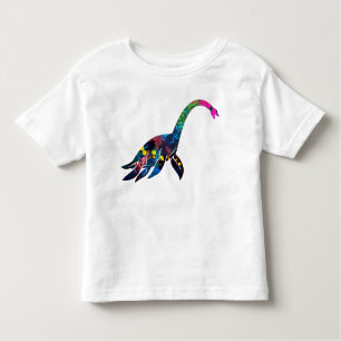 Camiseta abstracta del bebé de Dino del mar