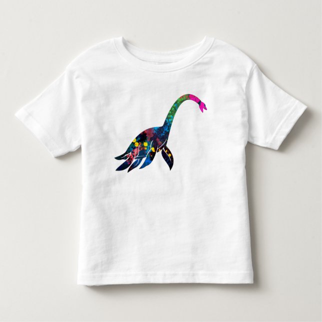 Camiseta abstracta del bebé de Dino del mar (Anverso)