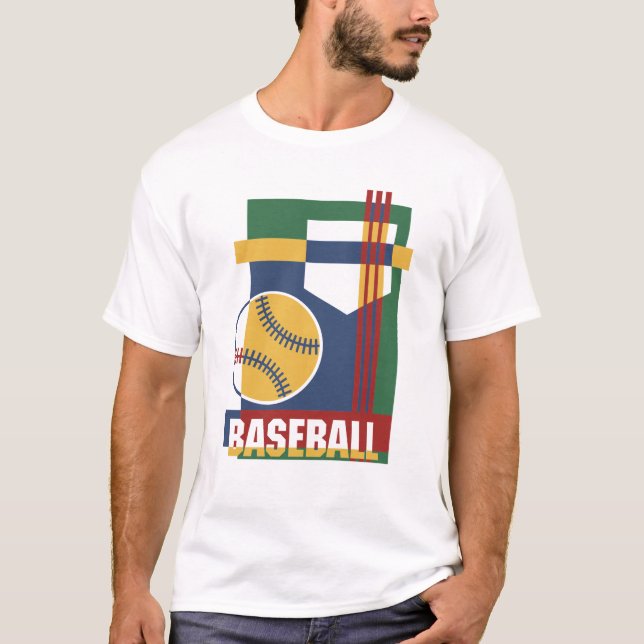 Camiseta abstracta del béisbol (Anverso)