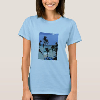 Camiseta abstracta femenina de playa de Hawái
